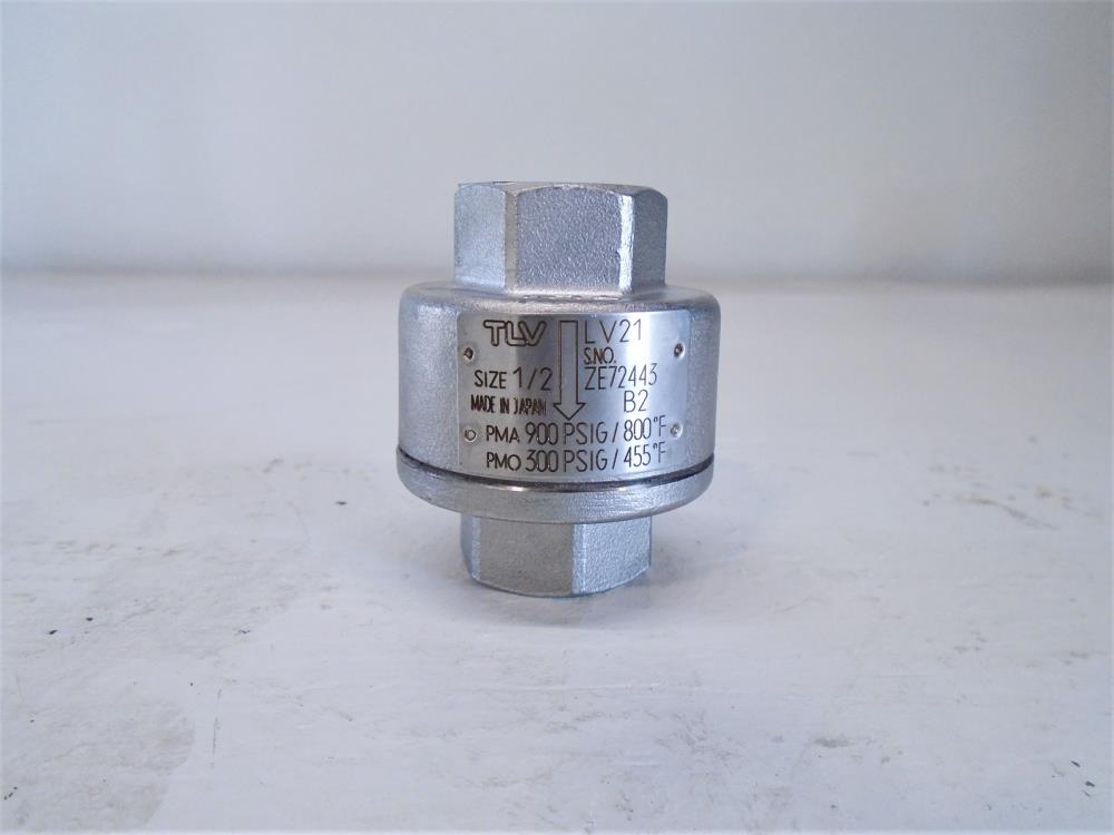 TLV 1/2" NPT Balanced Pressure Thermostatic Steam Trap LV21, Stainless Steel